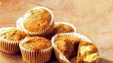 Бананово-яблочные кексы с грецкими орехами