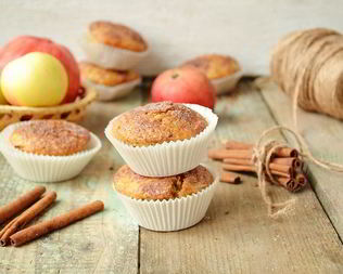 Быстрые яблочные кексы