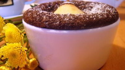 Груши в шоколадном кексе