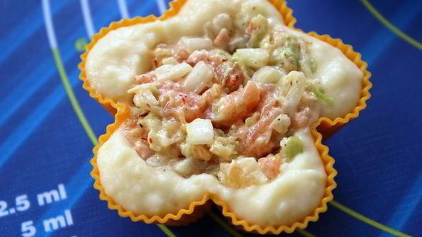 картофельные кексы с семгой