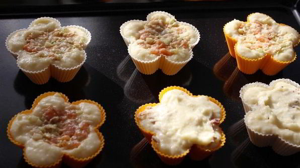 картофельные кексы с семгой