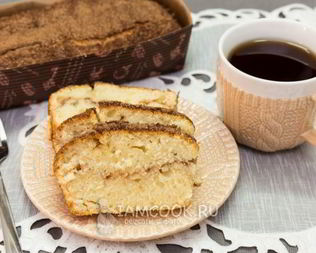 Кекс на кефире с корицей