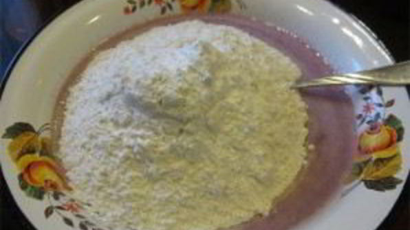 кекс на кефире с вареньем