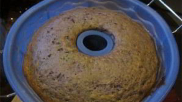 кекс на кефире с вареньем