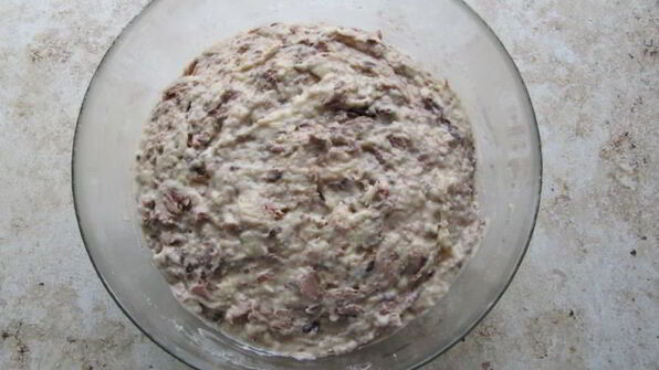 кекс с тунцом и сыром