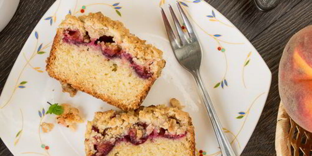 Рецепт кекс со сливами и хрустящим штрейзелем