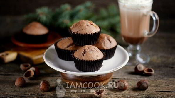 кексы с изюмом и шоколадом