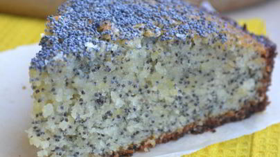 Лимонный кекс с маком