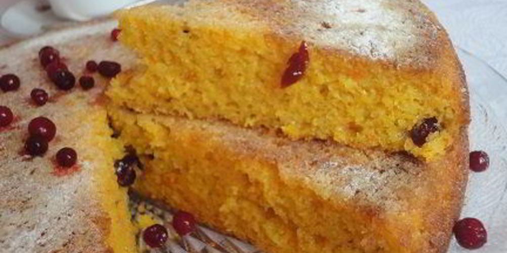 Рецепт морковно-апельсиновый кекс с клюквой