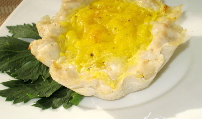 Мясные кексы с сырно-яичной начинкой