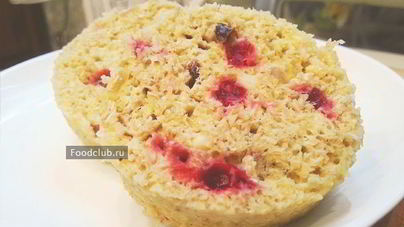 Овсяный микроволновый капкейк