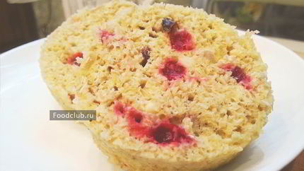 Овсяный микроволновый капкейк