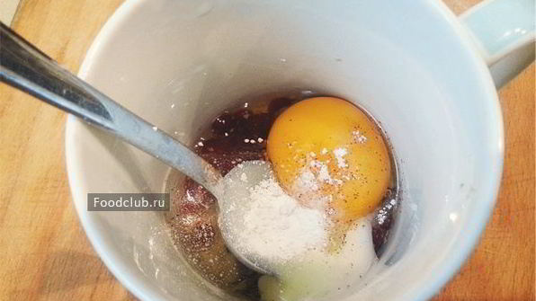 овсяный микроволновый капкейк