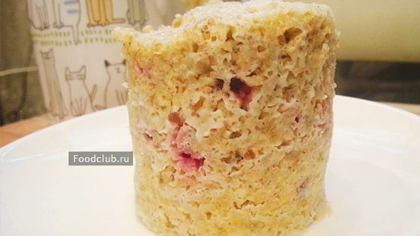овсяный микроволновый капкейк