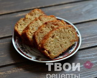 Постный кекс с яблоками