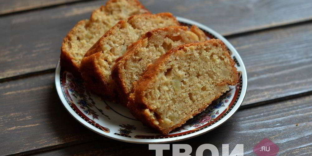 Рецепт постный кекс с яблоками