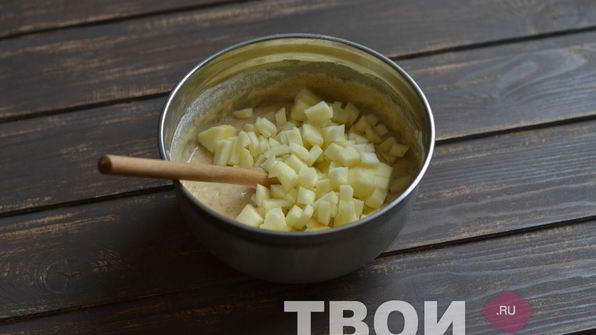 постный кекс с яблоками
