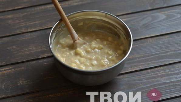постный кекс с яблоками