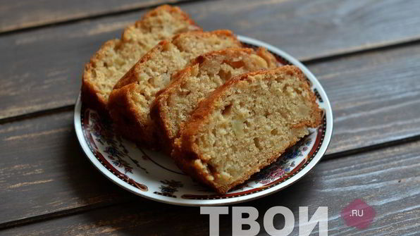 постный кекс с яблоками