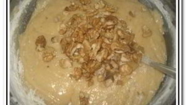 ревеневый кекс с орехами