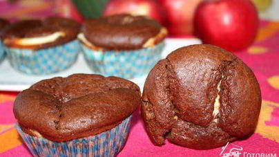 Шоколадно-творожные кексы