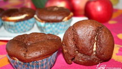 Шоколадно-творожные кексы