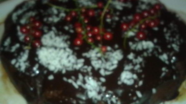 шоколадный кекс с маком и орехами