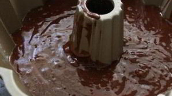 шоколадный кекс со сливочной глазурью