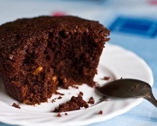 Шоколадный кекс в микроволновке за 5 минут