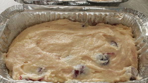 творожный кекс с вишней