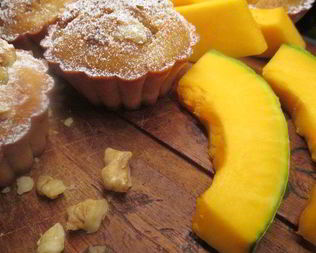 Тыквенные кексы с корицей и орехами