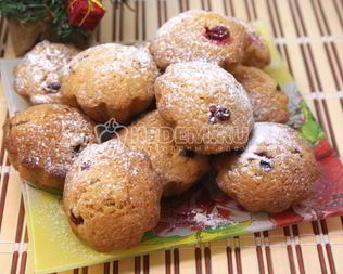 Ванильные кексики с клюквой