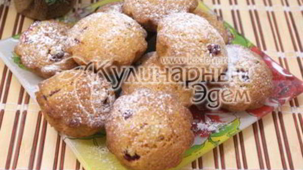 ванильные кексики с клюквой