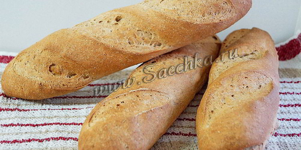 Рецепт багет с отрубями