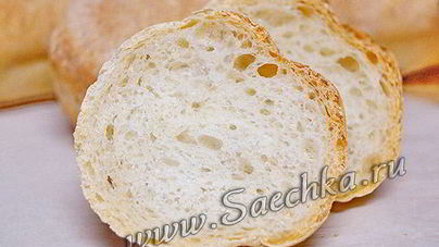 Багет в специальных формах для хлебопечки