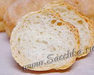 Багет в специальных формах для хлебопечки