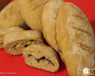 Чесночный хлеб с зеленью