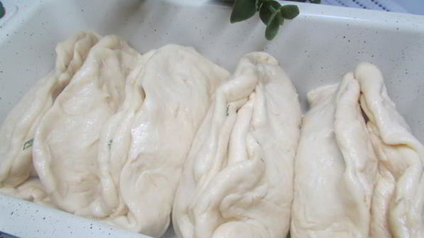 домашний хлеб с сыром и укропом