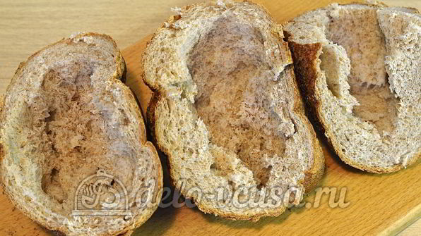 фаршированный хлеб с рыбными консервами