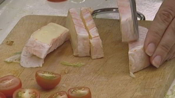 хлеб с сыром на гриле