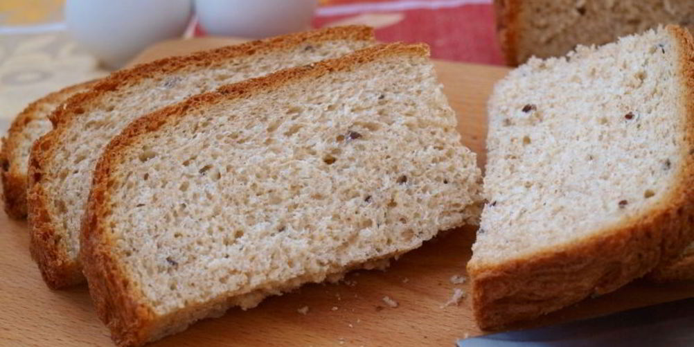Рецепт хлеб с цельнозерновой мукой и семенами льна в хлебопечке