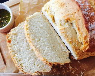 Хрустящий белый хлеб без замеса