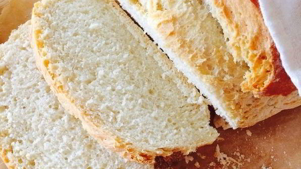 хрустящий белый хлеб без замеса