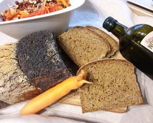 Морковный хлеб на полбяной муке