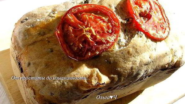 оливковый хлеб с маслинами и каперсами