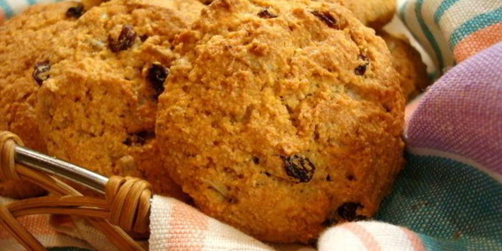 Рецепт сконы многозерновые с подсолнечником и изюмом