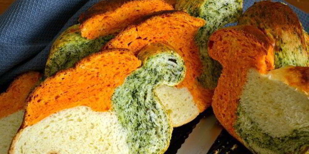 Рецепт трехцветный хлебушек