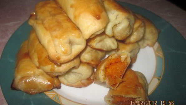 конвертики с морковкой и яблоком