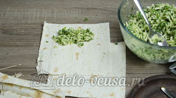 лаваш с сыром и зеленью