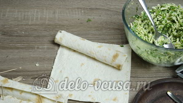 лаваш с сыром и зеленью